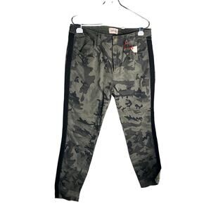 Driftwood Jackie High Rise Skinny Camo Pants Side Velvet Multicolor Womens Sz 31